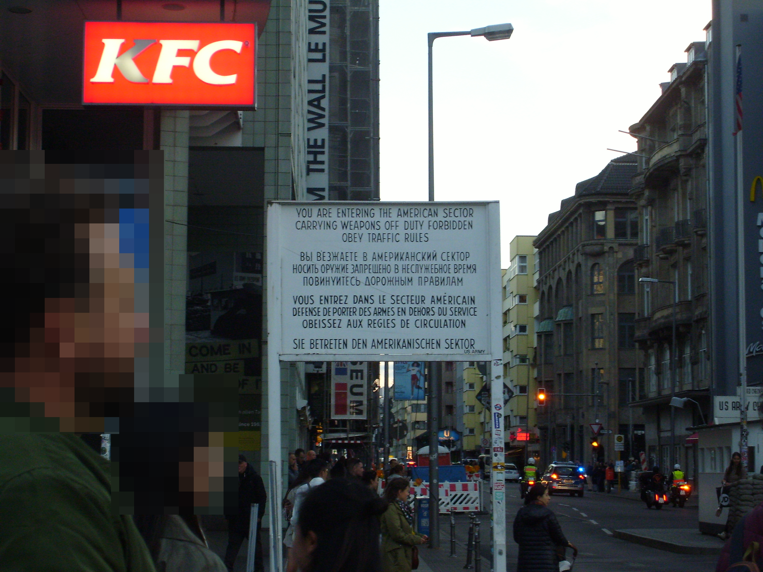 one side of checkpoint charlie